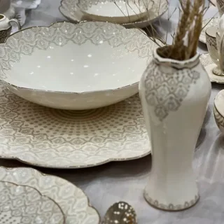 چینی توس الیزابت پرو ژانوس قالب آیلین طرح النور 18 نفره 132 پارچه